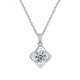 Saturday blessing 950 platinum four-leaf clover necklace girls clavicle chain moissanite diamond pendant birthday 520 gift suitable for 20 gifts