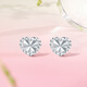 Saturday Fu PT950 platinum earrings for women, platinum car flower sparkling love earrings, one pair - 1.54g