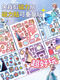 Magic Beans' popular popular Princess Aisha's quiet book Magnetic cut-free new girl princess dress up children's educational toy stickers Stickers Strong magnetic multi-scenes [Ice and Snow - Qiyuan's quiet book] Large open book and repeated play 2 pieces of value [pink book + purple book + 6 scene + 81 stickers]