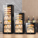 Double cigar cabinet, constant temperature and humidity, ammonia removal, household cedar wood liner, moisturizing, small mini refrigerated cigar cabinet, 0.52 meters high, black