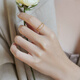 Kechu French BDM double circle chain thin ring women's light luxury index finger niche designer plain circle high-end sense ins stacking S size 51-52mm
