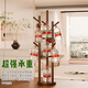 Jiayi Rotating Coat Rack Solid Wood Clothes Rack Floor Standing Solid Wood Bedroom Clothes Rack Multifunctional Clothes Rack