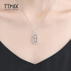 TTMIX platinum pendant for men, temperament and fashion, pt950 platinum pendant for women, rotatable design, small size 4.7-4.9g, width 9.5mm