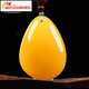 Pu Lian natural amber beeswax pendant chicken oil yellow water drop pendant fossil real amber rough stone necklace for women 6-8g exquisite small pendant