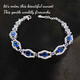 Library Selects New Eye of Turin Imitation Natural Tanzanite Bracelet Internet Celebrity Same Heavy Industry Royal Sapphire Colorful Bracelet for Women Blue Diamond Bracelet 16+4cm