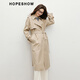 Red sleeves this year's popular windbreaker spring 2025 new women's intellectual style loose lapel casual long coat Coffee 037 S