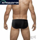 JESSBORN艺考男士三角泳裤纯色锦纶罩杯防尴尬游泳裤温泉冲 黑色不带罩杯 2XL 均码