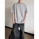 Digada Koreanische Version Solid Color Männer Kurzärärmelte Männer Sommer einfache runde Hals Männer T-Shirt Männer losen lässige Kurzärmer T-Shirt Männer und Frauen Wyn-T679 Black XL