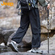 Jeep (JEEP) overalls men's autumn and winter casual pants paratrooper pants sports outdoor trousers men's pants black L