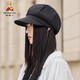 Scarecrow beret women's 2025 spring and summer new Korean version ins style British retro painter hat duck tongue octagonal hat fashionable beige one size