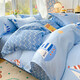 Mengshina cotton children's quilt cover single piece 120x150x200cm kindergarten cartoon baby pure cotton quilt cover single girl 4 Sea World single quilt cover 120*150cm