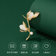Jay pearl brooch, high-end female corsage, Mother's Day gift for mother-in-law and elders, birthday gift, golden magnolia brooch