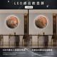 Petite peinture horloge haut de gamme circulaire de lune circulaire salle à manger suspendue accrochage de l'horloge électronique horloge salon 2025 Nouveau style entrée peinture décorative horloge zp3893 [écran d'affichage numérique LED être toujours réglé sur] 24 pouces 60 * 60cm [pas de style léger]