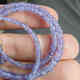 Lierui natural tanzanite faceted necklace clavicle chain plate beads about 4mm colored gemstone mother chain long chain 46 carats