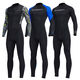 Xianxi 2024 new model motorboat quick-drying wetsuit men's one-piece swimsuit ice sunscreen quick-drying long-sleeved motorboat black blue sleeves 3XL 3XL