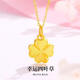 Junbu gold bow necklace new 18k gold pendant 999 gold clavicle chain girlfriend gift fugitive princess bow necklace