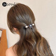 SO SOUL ponytail clip headwear half-tied hair clip small hair volume small hair clip female back of the head one-word clip spring clip horizontal clip black