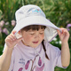 Papa crawl summer new children's hat male and female baby UPF50+ outdoor sunshade fisherman hat purple 54cm