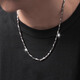 MZMZ platinum necklace for men pt950 platinum hip-hop diamond-shaped melon seed chain temperament accessories birthday gift for boyfriend and girlfriend local warehouse next day delivery - light luxury Mobius necklace - 50cm