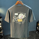 Holzspecker Kurzärärmelte T-Shirt für Herren Sommereis Ice Seide Dünne Hochzeitstrend-gedruckte amerikanische Modemarke Loose Round Neck T-Shirt JSW9906 Black + JSW9906 Elegant Aprikosenfarbe XL XL