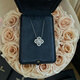 Fujiu HW necklace Harrywinston Harry Winston loop four-leaf clover platinum stone large and small pendant real gold and diamond cabinet special edition