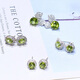 OEMG natural peridot opal emerald tanzanite sapphire earrings women's earrings turquoise earrings 925 silver inlaid. One option corresponds to one style. See the numbered picture.