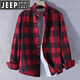 Jeep Spirit 100% coton à manches longues à manches longues masculines Big et blanc à carreaux Junior School élèves de la chemise de poils et d'automne à cheveux cs867 Plaid noir et blanc (100% coton pur) 2xl adapté au poids 135 Jin [Jin est égal à 0,5 kg] -150 Jin [Jin équivaut à 0,5 kg]