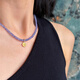 Kechu 18K gold natural tanzanite necklace Puro lavender summer versatile