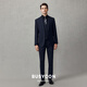 BUSYCON High-End Suit Suit Business Casual Suit Men's Groom Wedding Dress Wedding Professional Wear Formal Three-piece Set Navy Blue (Top + Pants) High Quality 3XL 56 Reference Weight 180-190Jin Jin is equal to 0.5 kg