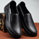Red Dragonfly Hombres de cuero para hombres Capa de cuero de cuero genuino para hombres de cuero de cuero suave de cuero de cuero redondo versátil Versátil Suele de pie de pie Capital de hombres Negro 6198 37 Este modelo es más grande