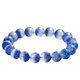 Eternal symbol light luxury brand luxury crystal bracelet Brazilian old mine blue line stone bead bracelet birthday gift for men and women jewelry grade blue line stone about 12mm