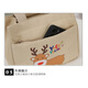 Pengjing Handbag Canvas Bag Valentine's Day Simple Office Workers and Students Versatile Lunch Box Chinese Valentine's Day Tote Mommy's Work Lunch Box Cute Fawn Small Square Bag - Khaki