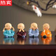 PDQ German imported high-end Chinese Zen style four little monks tea pet novice novice tea ceremony desktop tea tray decoration bald-four little monks (4 sets)
