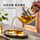Mingguang teapot glass teapot tea water separation kettle household teapot office glass tea set kung fu teapot