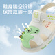 B.Duck little yellow duck children's shoes children's sandals summer boys and girls baby toddler shoes anti-kick toe shoes 6814 meters green 23