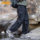 Jeep (JEEP) overalls men's autumn and winter casual pants paratrooper pants sports outdoor trousers men's pants black L