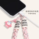 Light and Shadow Bear Mobile Phone Lanyard Hanging Neck Key Chain Crossbody Can Back Outdoor Crossbody Can Shoulder Can Hold Shoulder Strong and Durable Key Chain Strap [Gray Point Powder] Anti-loss Fixing Plate
