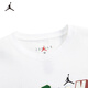 NIKE JORDAN Nike AJ boys pure cotton short-sleeved T-shirt 2025 summer new color logo children's short-sleeved pure white cotton 110/56 recommended height 104-110cm
