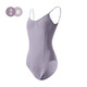 Little Jasmine Dance Art Exam Female Suspender Gymnastics Suit Ballet Training Suit Adult High-crotch Body Suit Light Gray Purple M