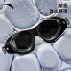Anta Water Eyes Swimming Goggles HD Anti-fog Waterproof Men's Medium Frame Professional Women's Swimming Cap Swimming Goggles Set Elegant Black