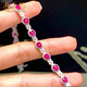 HEEKAIYI Ruby Bracelet for Women Burmese Diamond Luxury Jewelry Chinese Valentine's Day Birthday Gift for Wife and Girlfriend Selected 7.9 Carat Burmese Ruby Bracelet