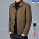 Jinba Warm Wool Double-sided Woolen Jacket Men's Spring and Autumn Wear Middle-aged Casual Warm Woolen Top Urban Casual Men's Gray XL 180