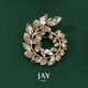 Jay brooch, high-end female corsage, suit accessories, brooch, birthday gift for mother-in-law, elders, brown gray