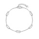 Dirholl PT950 Pig Nose Platinum Bracelet Women's Fashion Platinum Jewelry for Girlfriend and Wife 38th Women's Day Gift Pig Nose Platinum Bracelet