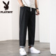 Playboy (Playboy) Pequeños jeans para hombres Pantalones de primavera y verano Pequeños pantalones informales pequeños de moda para hombres Adolescentes Curly Edge Nine Punta Nine Point Pants KK869 Medium Blue 3xl alrededor de 155 ~ 175 Jin [Jin equivale a 0.5 kg]