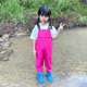 Women's waders, children's one-piece water play overalls, sand clothes, rain pants, rain boots, men's and women's waterproof pants, children's orange overalls 20, height 120-shoe size 30