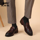 
Classic Car (WECKER) One-piece Loafers Lazy Men's Business Casual Leather Shoes Genuine Leather Spring British Style High-end Wedding Shoes Men Black 9909 Counter 38 Standard Leather Shoes Size