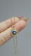 Canxian Ins simple style 18K gold heart-shaped tanzanite round plate pendant with exquisite dewdrop edge for daily commuting and versatile AU750