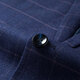 SHANSHAN light luxury brand men's suit wedding dress slim plaid business casual suit for men blue plaid L 170
