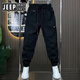 JEEP SPIRIT Jeep Meng Brother Pants Men's Casual Pants Spring and Autumn Trendy Fashion Versatile Loose Trousers Sports Pants Men Black 33 145-155Jin Jin is equal to 0.5 kg